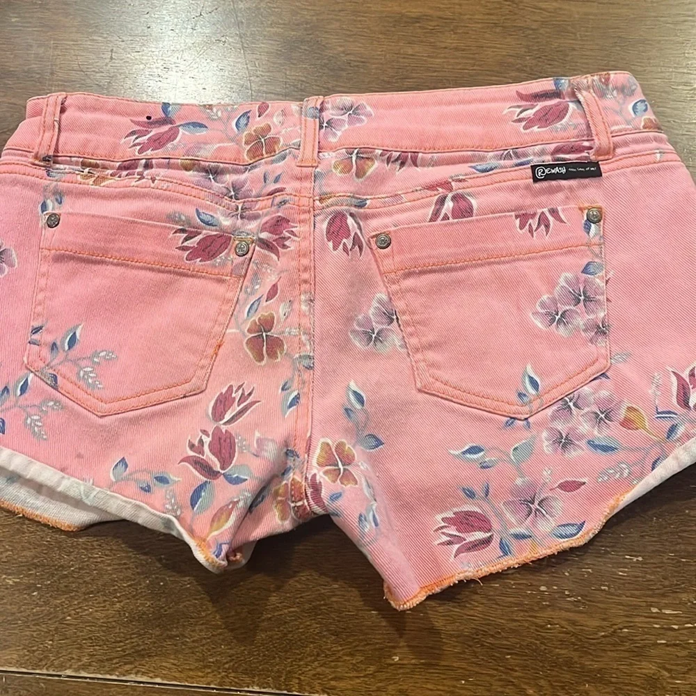 Rewash Floral Denim Shorts